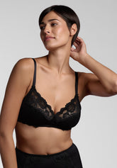 Reggiseno senza ferretto 250 Belseno Pizzo - Nero - Nero | Lepel
