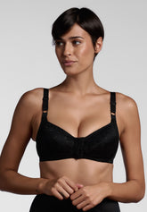 Reggiseno senza ferretto con Apertura Frontale Adele Classic - Nero - Nero | Lepel