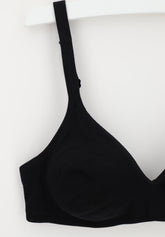 Linda Simply Cotone preformed wireless brassiere - Black - Nero | Lepel