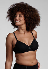 Reggiseno senza ferretto Preformato 350 Belseno Segreto Cotton - Nero - Nero | Lepel