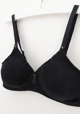Reggiseno Incrociato senza ferretto Preformato 355 Belseno Segreto Cotton - Nero - Nero | Lepel