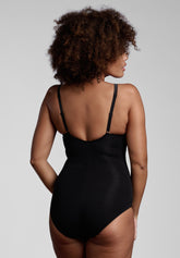 Body Incrociato senza ferretto Preformato 354 Belseno Segreto Cotton - Nero - Nero | Lepel