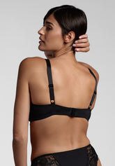 Reggiseno a Vela senza ferretto 259 Belseno Pizzo - Nero - Nero | Lepel