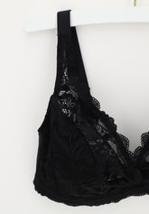 Reggiseno a Vela senza ferretto 259 Belseno Pizzo - Nero - Nero | Lepel