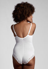 Body senza ferretto 454 Belseno Pizzo Cotton - Bianco - Bianco | Lepel