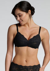 Reggiseno senza ferretto Preformato in Pizzo Elasticizzato 490 Belseno Essere - Nero - Nero | Lepel