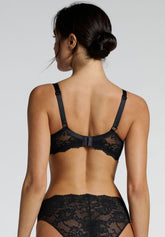 Reggiseno Balconcino con Ferretto in Pizzo Elasticizzato 491 Belseno Essere - Nero - Nero | Lepel