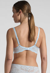 Reggiseno Balconcino con Ferretto in Pizzo Elasticizzato 491 Belseno Essere - Celeste - Celeste | Lepel