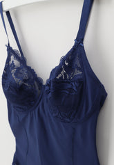 Body senza ferretto 254 Belseno Pizzo - Blu - Blu | Lepel
