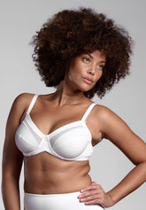 271 Cotone sulla Pelle preformed balcony bra - White - Bianco | Lepel