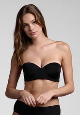 Reggiseno Fascia con Ferretto 2604 Avantgarde Soft Touch - Nero - Black | Lepel