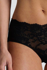 Slip in Pizzo Elasticizzato 492 Belseno Essere - Nero - Nero | Lepel