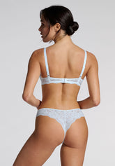 Slip Brasiliano in Pizzo Elasticizzato 493 Belseno Essere - Celeste - Celeste | Lepel