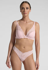 Slip Brasiliano in Pizzo Elasticizzato 493 Belseno Essere - Rosa - Candy rose | Lepel