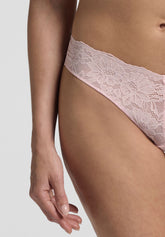 Slip Brasiliano in Pizzo Elasticizzato 493 Belseno Essere - Rosa - Candy rose | Lepel