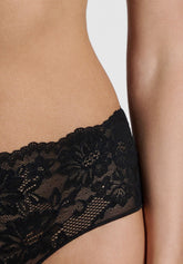 Culotte in Pizzo Elasticizzato 496 Belseno Essere - Nero - Nero | Lepel
