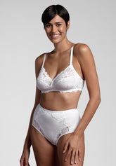 256 Belseno Pizzo high-waisted briefs - White - Bianco | Lepel