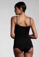 Canotta Spallina Stretta Doppio Scollo Avantgarde Essential - Nero - Nero | Lepel