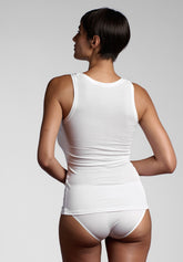 Avantgarde Essential wide-shoulder tank top - White - Bianco | Lepel