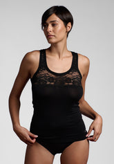 Avantgarde Essential wide-shoulder tank top - Black - Nero | Lepel