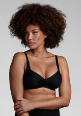 Reggiseno senza ferretto 650 Cotone sulla Pelle - Nero - Nero | Lepel