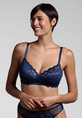 Reggiseno senza ferretto 250 Belseno Pizzo - Blu - Blu | Lepel