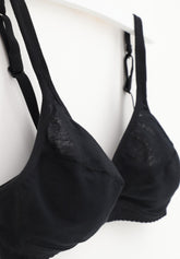 Reggiseno Incrociato senza ferretto Elettra Classic - Nero - Nero | Lepel