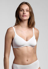 Brassiere senza ferretto Preformata Linda Simply Cotone - Bianco - Bianco | Lepel
