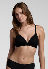 Reggiseno Triangolo senza ferretto Megan Simply Cotone - Nero - Nero | Lepel