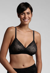 Reggiseno senza ferretto Preformato Spacer 380 Belseno Bouquet - Nero - Nero | Lepel