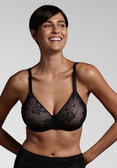 Reggiseno con Ferretto Preformato Spacer 381 Belseno Bouquet - Nero - Nero | Lepel