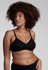 Reggiseno Incrociato senza ferretto Preformato 355 Belseno Segreto Cotton - Nero - Nero | Lepel