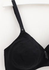 Reggiseno Incrociato senza ferretto Preformato 355 Belseno Segreto Cotton - Nero - Nero | Lepel