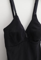 Body Incrociato senza ferretto Preformato 354 Belseno Segreto Cotton - Nero - Nero | Lepel