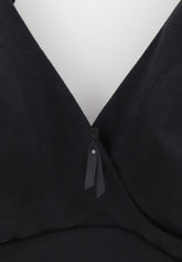 Body Incrociato senza ferretto Preformato 354 Belseno Segreto Cotton - Nero - Nero | Lepel