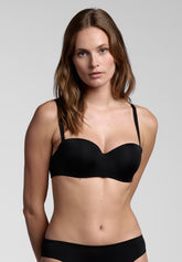 Reggiseno Fascia Imbottita con Ferretto Elegance - Nero - Nero | Lepel