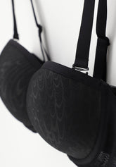 Reggiseno Fascia con Ferretto Preformato Spacer 805 Moon - Nero - Nero | Lepel