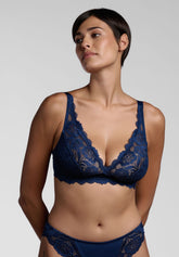 Reggiseno a Vela senza ferretto 259 Belseno Pizzo - Blu - Blu | Lepel
