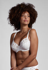 Reggiseno Balconcino con Ferretto 451 Belseno Pizzo Cotton - Bianco - Bianco | Lepel