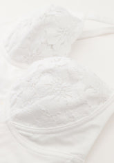 Body senza ferretto 454 Belseno Pizzo Cotton - Bianco - Bianco | Lepel