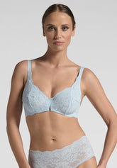 Reggiseno Balconcino con Ferretto in Pizzo Elasticizzato 491 Belseno Essere - Celeste - Celeste | Lepel