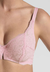 Reggiseno Balconcino con Ferretto in Pizzo Elasticizzato 491 Belseno Essere - Rosa - Candy rose | Lepel