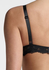 Reggiseno Balconcino con Ferretto Imbottito in Pizzo Elasticizzato 495 Belseno Essere - Nero - Nero | Lepel