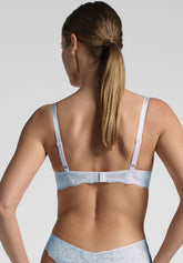 Reggiseno Balconcino con Ferretto Imbottito in Pizzo Elasticizzato 495 Belseno Essere - Celeste - Celeste | Lepel