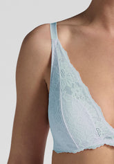 Reggiseno Balconcino con Ferretto Imbottito in Pizzo Elasticizzato 495 Belseno Essere - Celeste - Celeste | Lepel