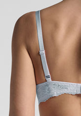 Reggiseno Balconcino con Ferretto Imbottito in Pizzo Elasticizzato 495 Belseno Essere - Celeste - Celeste | Lepel