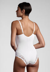 Body senza ferretto 254 Belseno Pizzo - Bianco - Bianco | Lepel