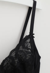 Body senza ferretto 254 Belseno Pizzo - Nero - Nero | Lepel
