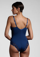 Body senza ferretto 254 Belseno Pizzo - Blu - Blu | Lepel