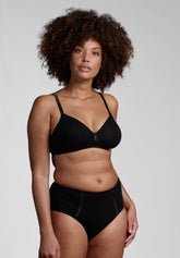 Slip Vita Alta 356 Belseno Segreto Cotton - Nero - Nero | Lepel